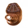 Sweeping Side Fringe/Bangs Hair Extensions, Colour #6 (Medium Brown), Made With Remy Indian Human Hair