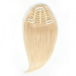 Sweeping Side Fringe/Bangs Hair Extensions, Colour #613 (Platinum Blonde), Made With Remy Indian Human Hair