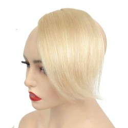 Sweeping Side Fringe/Bangs Hair Extensions, Colour #613 (Platinum Blonde), Made With Remy Indian Human Hair
