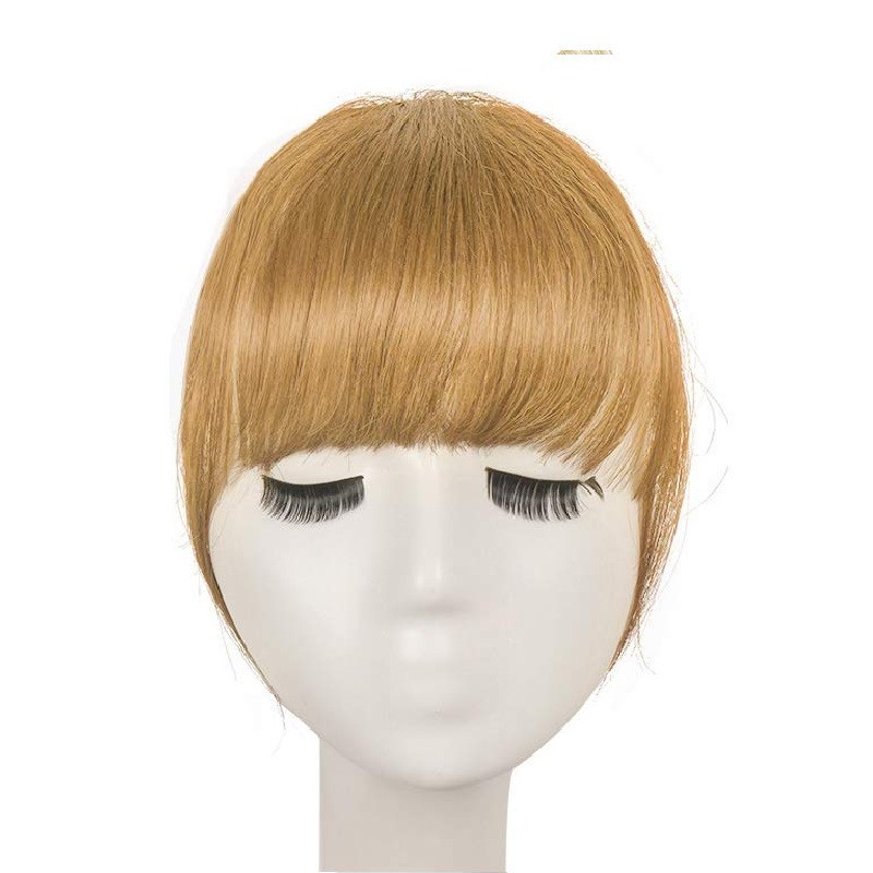 Blend in Fringe/Bangs Hair Extensions, Colour #27 (Honey Blonde), Made With Remy Indian Human Hair
