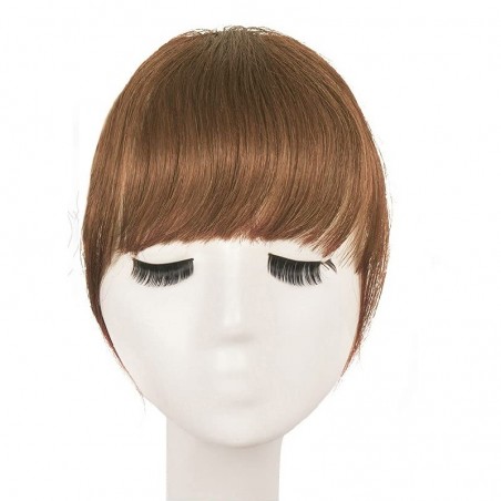 Blend in Fringe/Bangs Hair Extensions, Colour #30 (Dark Auburn), Made With Remy Indian Human Hair