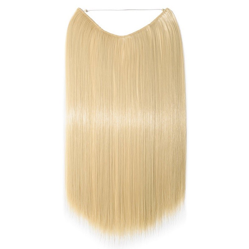 Flip-in Halo Hair Extensions, Colour #22 (Light Pale Blonde), Made With Remy Indian Human Hair