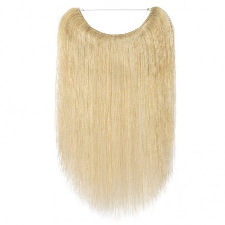 Flip-in Halo Hair Extensions, Colour #24 (Golden Blonde), Made With Remy Indian Human Hair