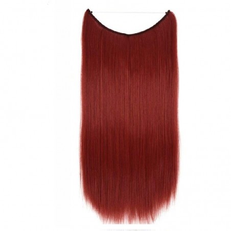 Flip-in Halo Hair Extensions, Colour #530 (Red Wine), Made With Remy Indian Human Hair