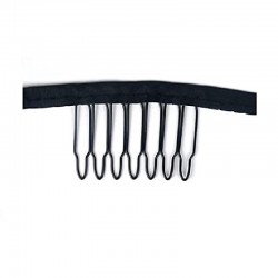 7 Teeth Snap Wig Combs Clips, Color Black, For Making Wig.