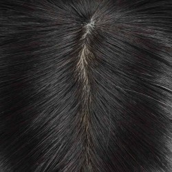 Crown Topper Hair Extensions, Silk Base, Colour 1 (Jet Black), Made With Remy Indian Human Hair