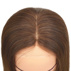 Crown Topper Hair Extensions, Mono Base, Colour 4 (Dark Brown), Made With Remy Indian Human Hair
