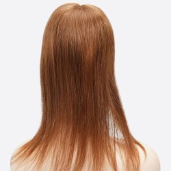 Hair Topper, Silk Base, Colour 10 (Golden Brown), Made With Remy Indian Human Hair