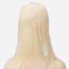 Crown Topper Hair Extensions, Silk Base, Colour 613 (Platinum Blonde), Made With Remy Indian Human Hair