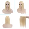 Crown Topper Hair Extensions, Lace Base, Colour 22 (Light Pale Blonde), Made With Remy Indian Human Hair
