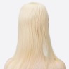 Crown Topper Hair Extensions, Silk Base, Colour 60 (Lightest Blonde), Made With Remy Indian Human Hair