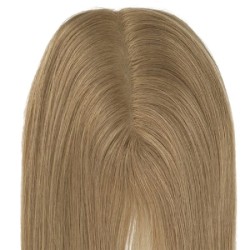 Crown Topper Hair Extensions, Skin Base, Colour 18 (Light Ash Blonde), Made With Remy Indian Human Hair