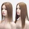 Crown Topper Hair Extensions, Mono Base, Colour 8 (Chestnut Brown), Made With Remy Indian Human Hair