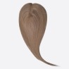 Crown Topper Hair Extensions, Mono Base, Colour 8 (Chestnut Brown), Made With Remy Indian Human Hair