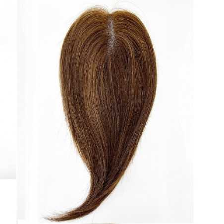 Crown Topper Hair Extensions, Lace Base, Colour 4 (Dark Brown), Made With Remy Indian Human Hair