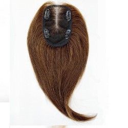 Crown Topper Hair Extensions, Lace Base, Colour 4 (Dark Brown), Made With Remy Indian Human Hair