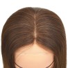 Crown Topper Hair Extensions, Silk Base, Colour 4 (Dark Brown), Made With Remy Indian Human Hair