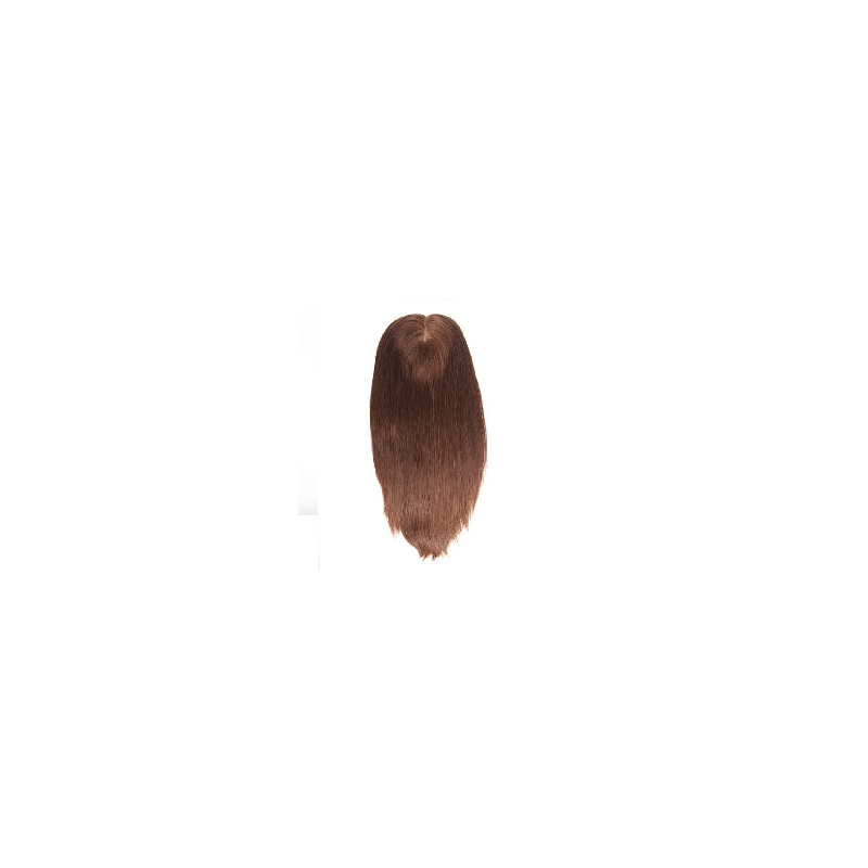 Crown Topper Hair Extensions, Silk Base, Colour 4 (Dark Brown), Made With Remy Indian Human Hair