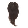 Swiss Lace Hair Topper – Off Black (Color 1B), 100% Remy Indian Human Hair