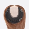 Crown Topper Hair Extensions, Silk Base, Colour 12 (Light Brown), Made With Remy Indian Human Hair