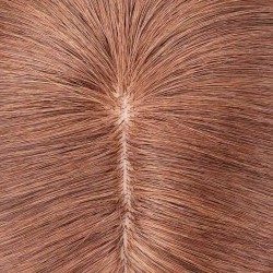 Crown Topper Hair Extensions, Silk Base, Colour 12 (Light Brown), Made With Remy Indian Human Hair