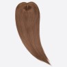 Crown Topper Hair Extensions, Silk Large Base, Colour 10 (Golden Brown), Made With Remy Indian Human Hair