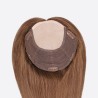 Crown Topper Hair Extensions, Silk Large Base, Colour 10 (Golden Brown), Made With Remy Indian Human Hair