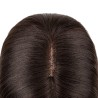 Crown Topper Hair Extensions, Silk Large Base, Colour 1B (Off Black), Made With Remy Indian Human Hair