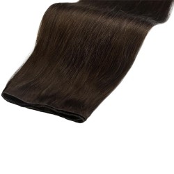Genius Weft Hair Extensions – Darkest Brown (Color 2), 100% Remy Indian Human Hair