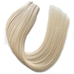 Genius Weft Hair Extensions – Light Pale Blonde (Color 22), 100% Remy Indian Human Hair