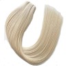 Genius Weft Hair Extensions – Light Pale Blonde (Color 22), 100% Remy Indian Human Hair