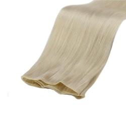 Genius Weft Hair Extensions – Platinum Blonde (Color 613), 100% Remy Indian Human Hair