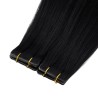 Color 1 (Jet Black), Invisible Tape-in Hair Extensions, Made With Remy Indian Human Hair