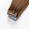 Color 6 (Medium Brown), Invisible Tape-in Hair Extensions, Made With Remy Indian Human Hair