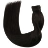 Color 1B (Off Black), Wrap Around Ponytail Hair Extensions, Made With Remy Indian Human Hair