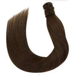 Color 2 (Darkest Brown), Wrap Around Ponytail Hair Extensions, Made With Remy Indian Human Hair