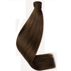 Color 2 (Darkest Brown), Wrap Around Ponytail Hair Extensions, Made With Remy Indian Human Hair