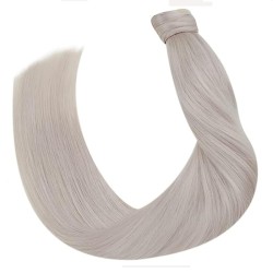 Wrap Around Ponytail Hair Extensions, Colour #Grey, Made With Remy Indian Human Hair