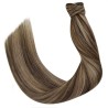 Mix Color 2/22 (Darkest Brown/Light Pale Blonde), Wrap Around Ponytail Hair Extensions, Made With Remy Indian Human Hair