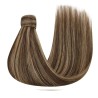 Mix Color 2/22 (Darkest Brown/Light Pale Blonde), Wrap Around Ponytail Hair Extensions, Made With Remy Indian Human Hair