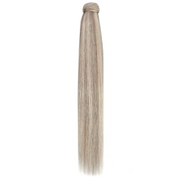 Mix Color 8/60 (Chestnut Brown/Lightest Blonde), Wrap Around Ponytail Hair Extensions, Made With Remy Indian Human Hair