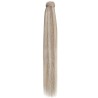 Mix Color 8/60 (Chestnut Brown/Lightest Blonde), Wrap Around Ponytail Hair Extensions, Made With Remy Indian Human Hair