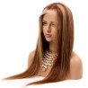Full Lace Wig, Long Length, Mix Color 4/24 (Dark Brown / Honey Blonde), Made With Remy Indian Human Hair
