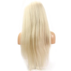 Lace Front Wig, Extra Long Length, Free-Style, Color 60 (Lightest Blonde), Made With Remy Indian Human Hair