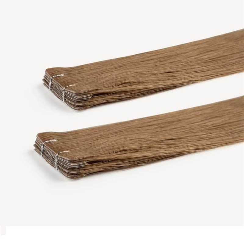 Color 14 (Dark Ash Blonde), Invisible Tape-in Hair Extensions, Made With Remy Indian Human Hair
