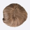 Color 7ASH (Light Brown with Ash Tone), Men's Frontal Hairpiece to Cover Partial Crown Area, Made With Remy Indian Human Hair