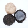 Color 7 (Light Medium Brown), Men's Frontal Hairpiece to Cover Partial Crown Area, Made With Remy Indian Human Hair
