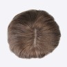 Color 5 (Light Dark Brown), Men's Frontal Hairpiece to Cover Partial Crown Area, Made With Remy Indian Human Hair