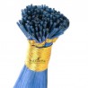 Pre-bonded Hair Extensions, Stick/I-Tip, Color #Blue, Made With Remy Indian Human Hair