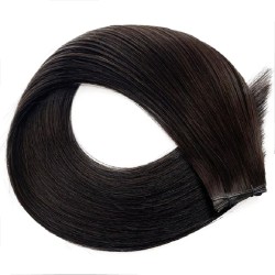Genius Weft Hair Extensions – Off Black (Color 1B), 100% Remy Indian Human Hair
